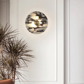 ROUND LUXURY ALABASTER WALL LAMP
