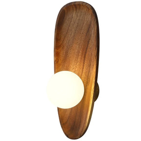 NATURAL CURVED WOODEN WALL LAMP