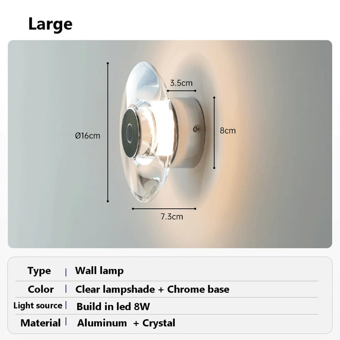 CRYSTAL DOME WALL LAMP