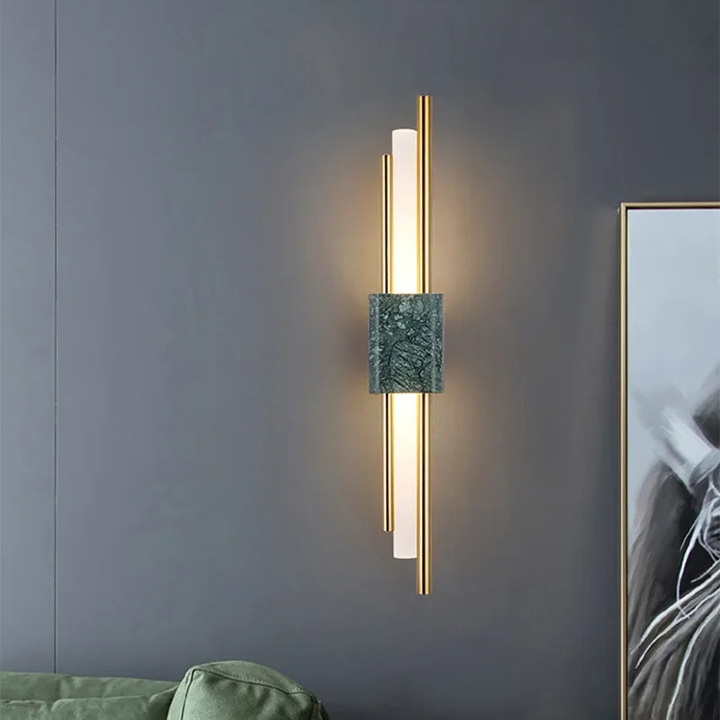 MARBLE CYLINDRICAL TANTO WALL LAMP