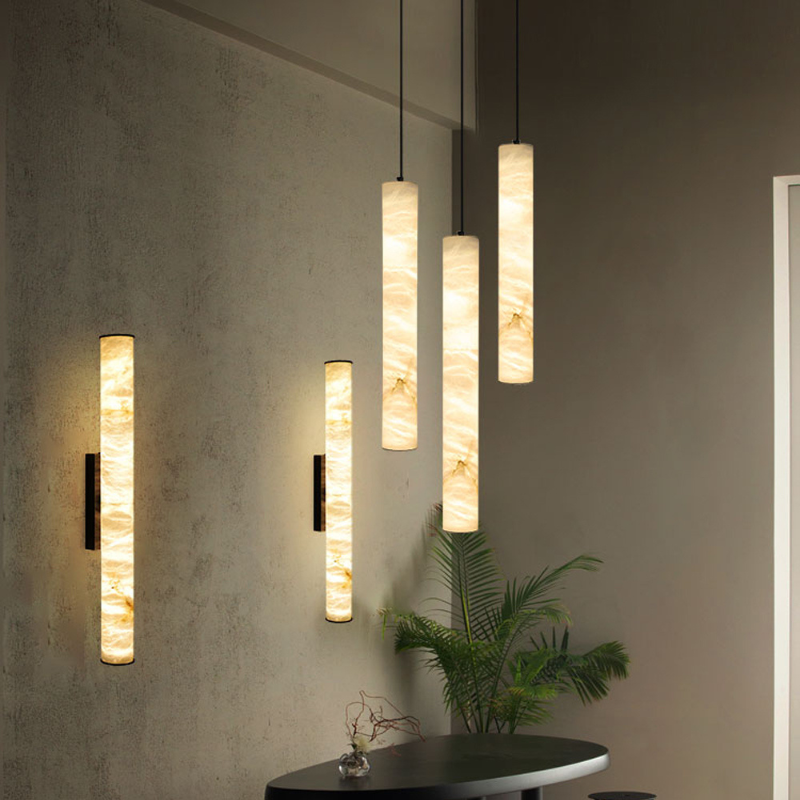 MARBLE TABULAR PENDANT LAMP