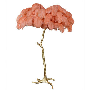 Scandinavian Ostrich Feather Floor Lamp - Lodamer