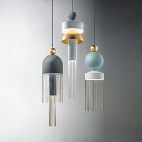 FRINGED GLASS PENDANT LAMP | FRINGE PENDANT LIGHT - Lodamer
