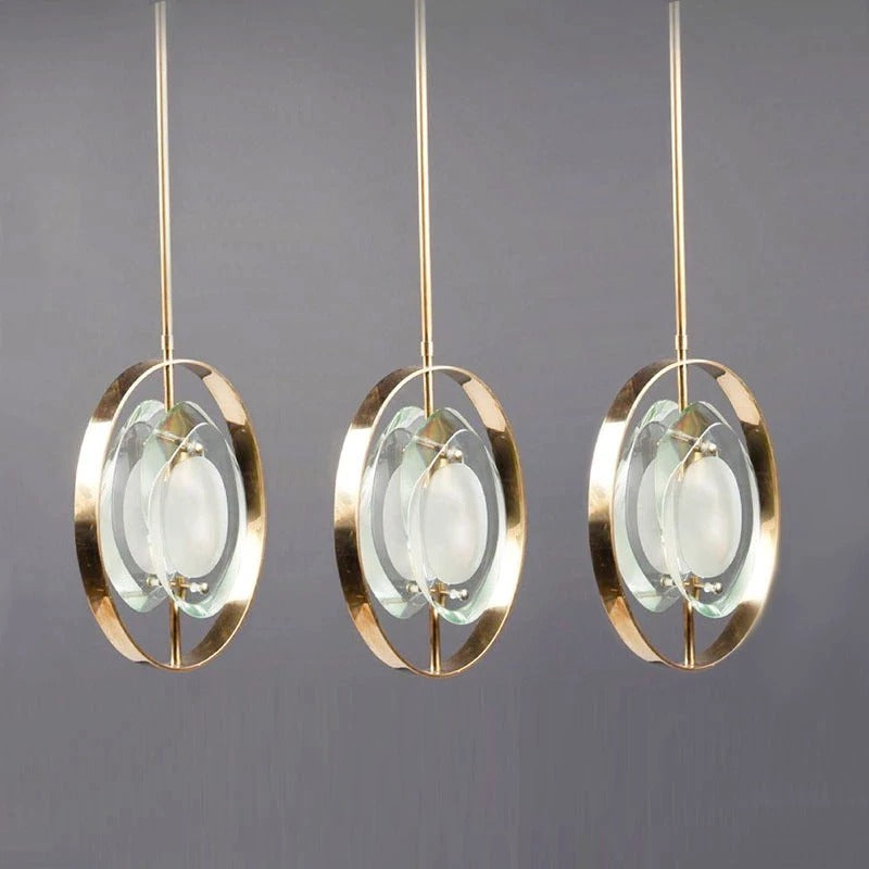 BRASS GLASS PENDANT LIGHT MODLEL 1933 | Brass Glass Pendant Light