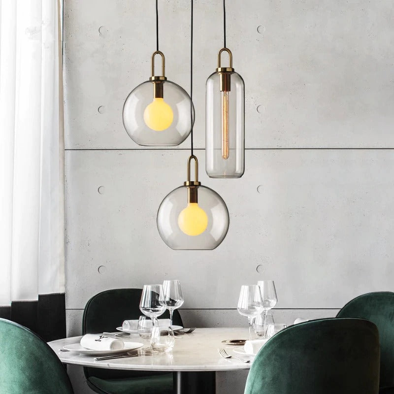 IONA GLASS PENDANT LAMP | GLASS GLOBE PENDANT LIGHT- Lodamer