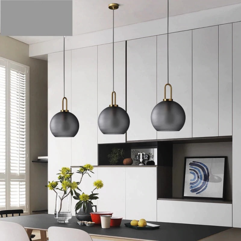 IONA GLASS PENDANT LAMP | GLASS GLOBE PENDANT LIGHT- Lodamer