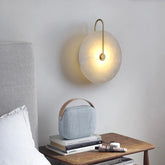 ALABASTER ROUND MARBLE WALL LAMP -marble wall lamp