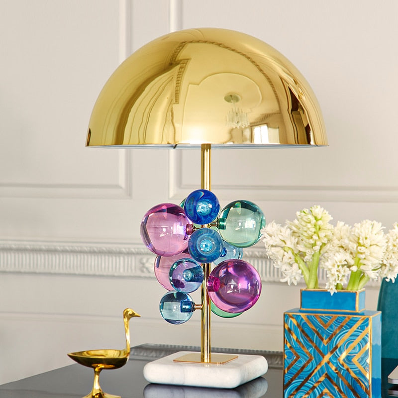 GOLDEN GLOBE TABLE LAMP | GOLD MODERN LED GLOBE TABLE LAMP  - Lodamer