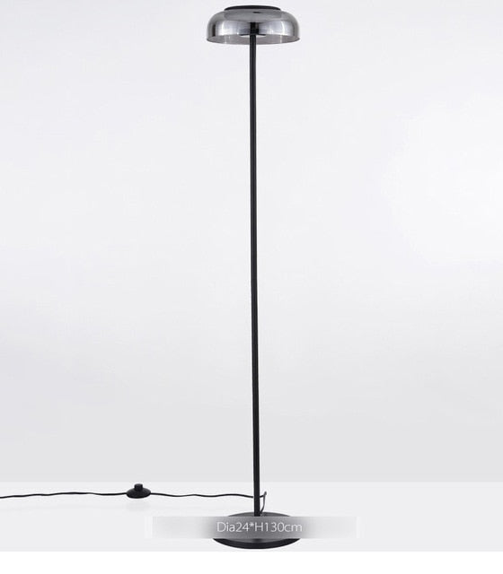 NORDIC GLASS LAMPSHADE LED floor LAMP - Lodamer