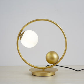 GLASS HOOP TABLE LAMP | LED GLASS BALL DESK LIGHT - Lodamer