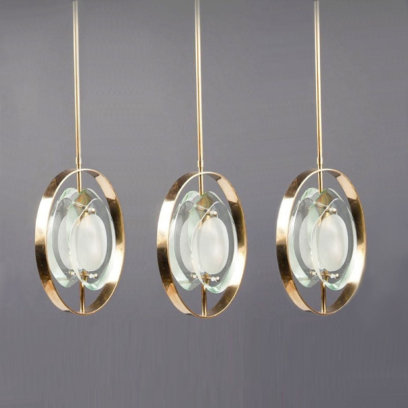 BRASS GLASS PENDANT LIGHT MODLEL 1933 | Brass Glass Pendant Light