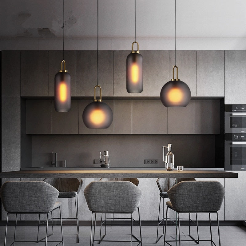 IONA GLASS PENDANT LAMP  | GLASS GLOBE PENDANT LIGHT- Lodamer