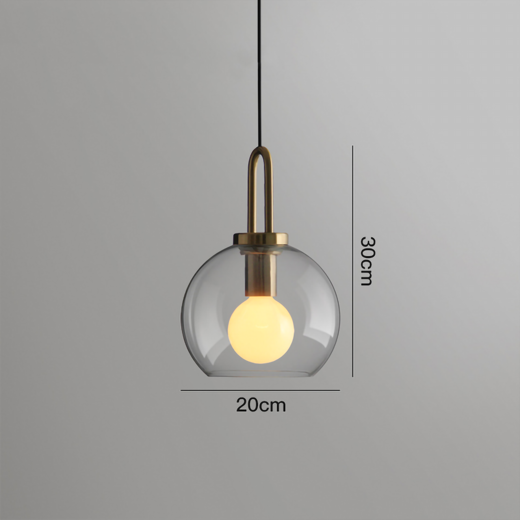 IONA GLASS PENDANT LAMP | GLASS GLOBE PENDANT LIGHT- Lodamer