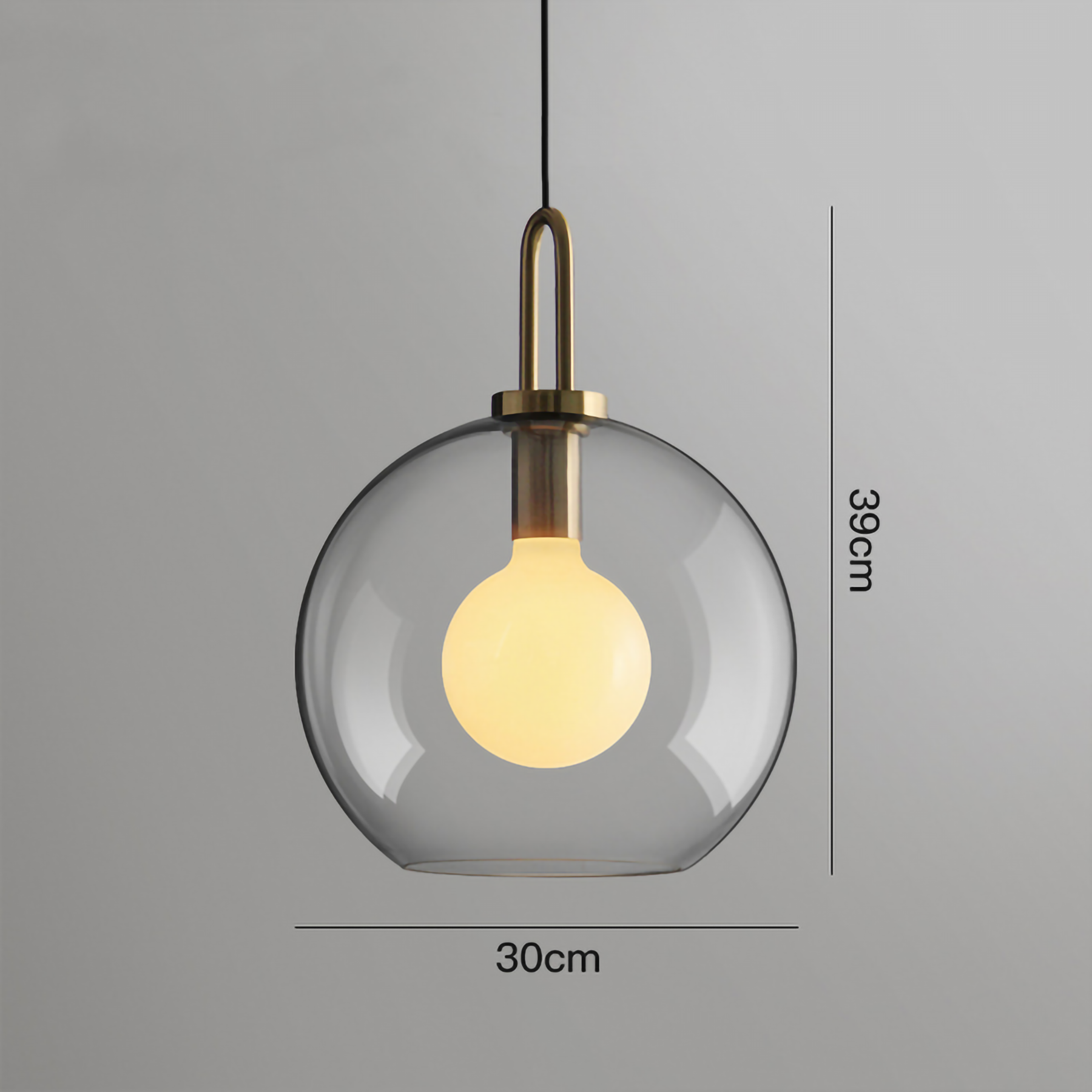 IONA GLASS PENDANT LAMP | GLASS GLOBE PENDANT LIGHT- Lodamer